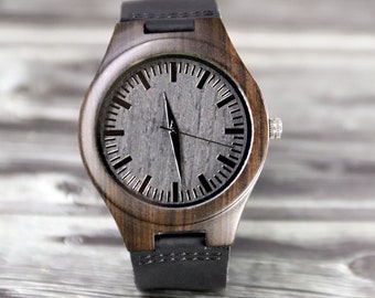 Mens Watch Personalized Watch Wood Watch Wooden Watches Men Father Gifts Custom Watches