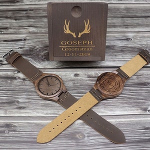 Groomsmen Gift Men Wooden Watches Custom Groomsmen Watch Personalized Watch Engraved Men Gift Personalized Gift For Him Christmas Gift