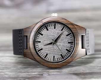 Peronalized Wooden Watch Engraved Wood Watch Man Wrist Watch Groomsmen Watches for Men Peersonalized Gifts for Men Mens Watch Groom Watch