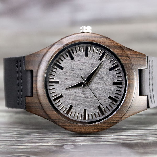 Peronalized Wooden Watch Engraved Wood Watch Man Wrist Watch Groomsmen Watches for Men Peersonalized Gifts for Men Mens Watch Groom Watch