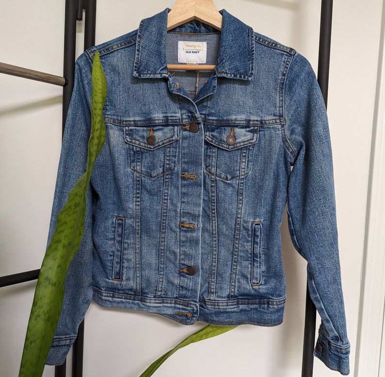 Upcycled Jean Jacket With Quilted Panel Size XS - Etsy
