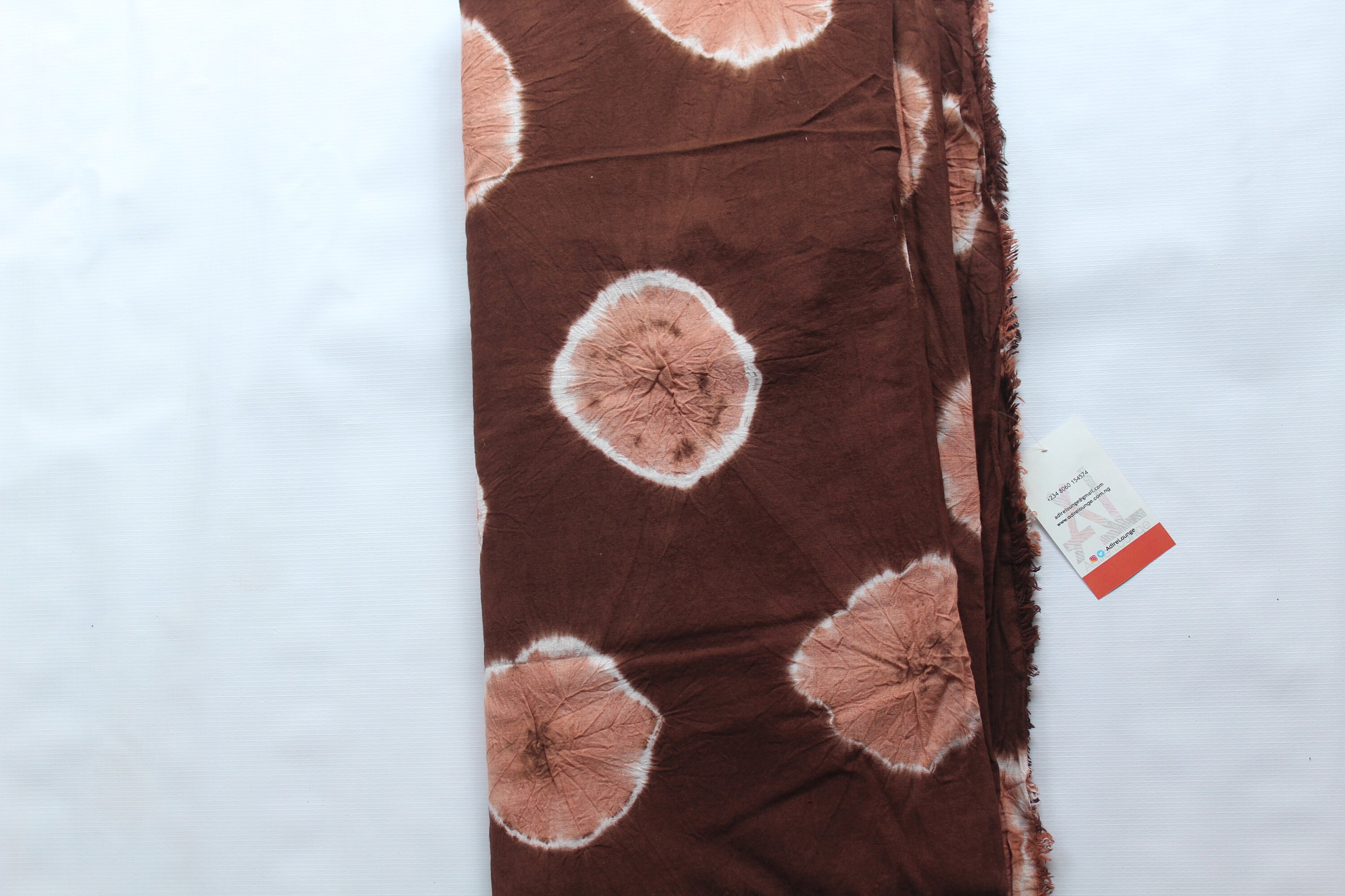 Brown Tiedye Fabric Adire dress making Fabric Mudcloth Etsy