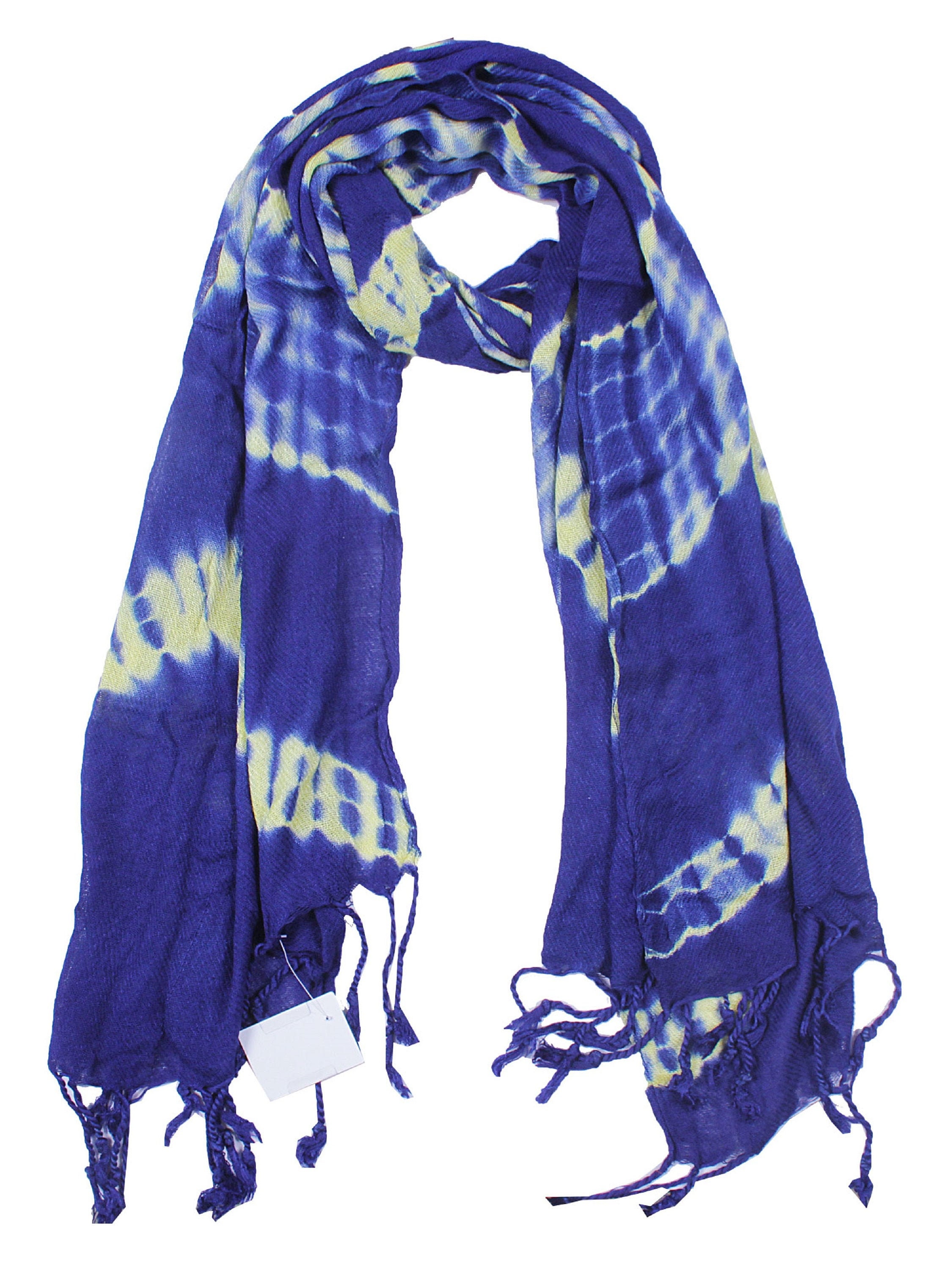 Adire African Wrap Pashmina hand made scarf African Tie dye Scarves African Adire Batik Scarf Blue and White  Shibori Scarf