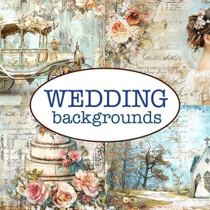 25 druckbare HOCHZEIT druckbare Hintergründe / Love Junk journal / Scrapbook Papier / Collagen Layouts / Hintergründe / Familienfest