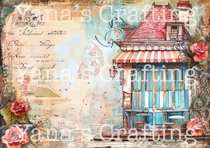 25 Printable WHIMSICAL HOUSES Themed PAGES / Printable Junk Journal ...