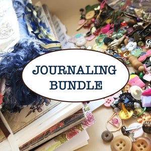 Junkjournaling BUNDEL / Gedrukte collagepagina's, uitsnijdingen, enveloppen, tijdelijke ephemera, veters, bedels, sluitingen, reeksen en andere benodigdheden