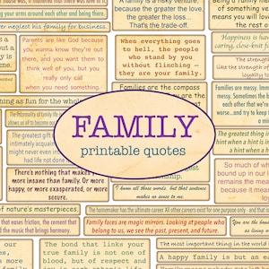 FAMILIE afdrukbare citaten / ephemera uitknippen / Sentimenten afdrukbaar / Junk journal /Quotes / Handgemaakt / Gezegden / Vintage