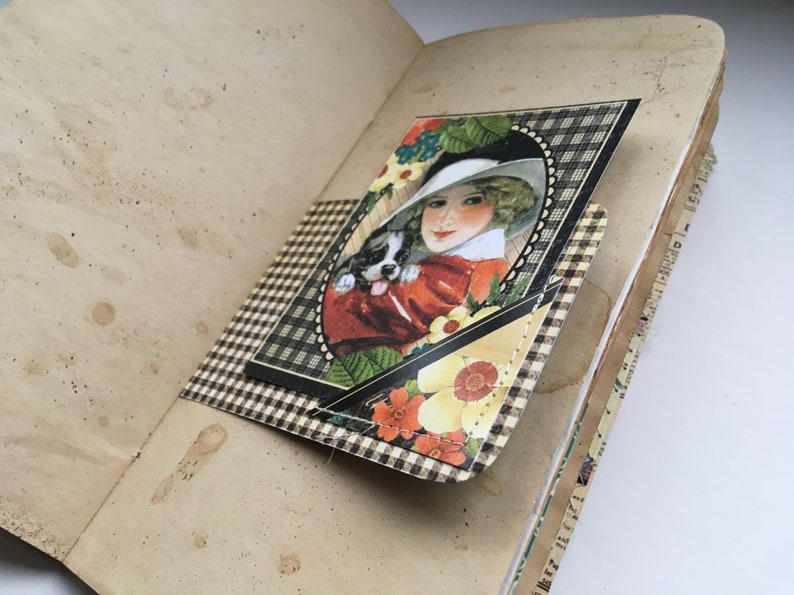 Vintage Junk journal for a dog lover Memory keeper Notebook