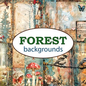 25 FOREST Themed Printable Backgrounds / Printable Nature, Forest Paper ...