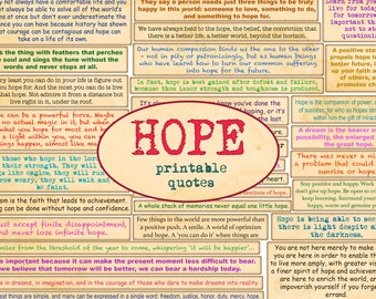 HOPE quotes / Printable quotes, phrases / Cut out sentiments / Embellishment / Scrapbooking ephemera / Journaling / Faith / Vintage