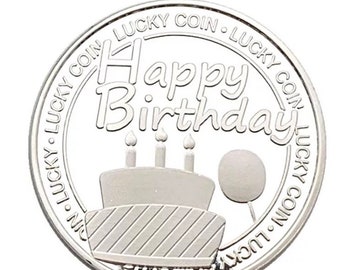 Happy Birthday Silver Lucky Coin