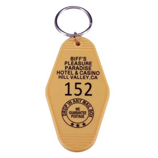 Back to the Future 2, Biffs pleasure paradise hotel style keychain