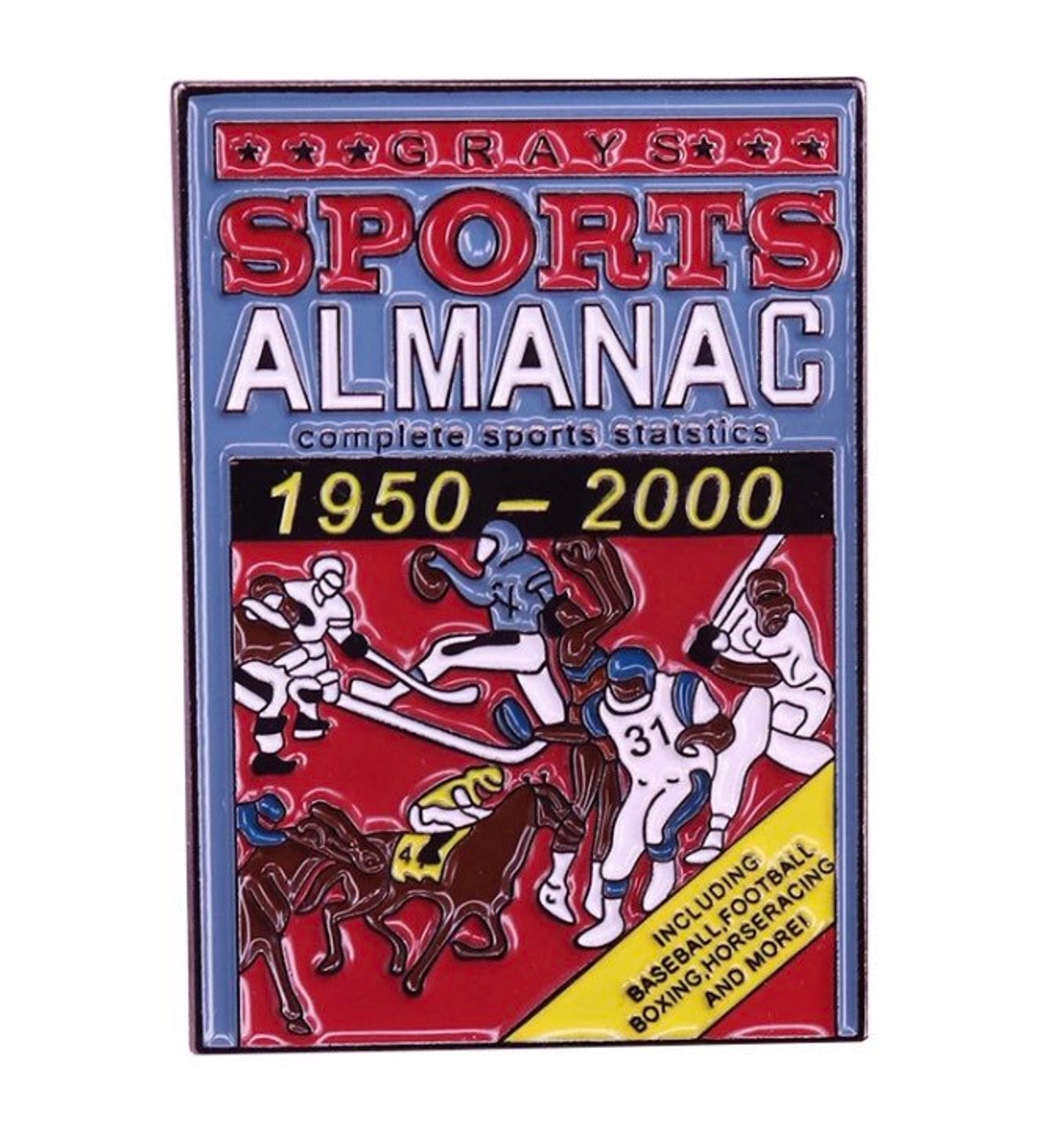Back to the Future 2 Grays Sports Almanac Badge Etsy UK