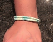 Pastel thread wrapped woven bracelet