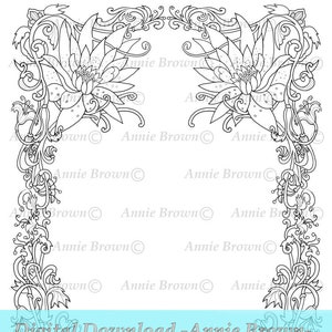 Download Border Adult Coloring Page Fantasy Printable Download Etsy Find images of border design.