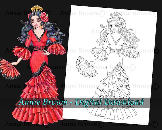 Spanish Dancer Coloring Pages