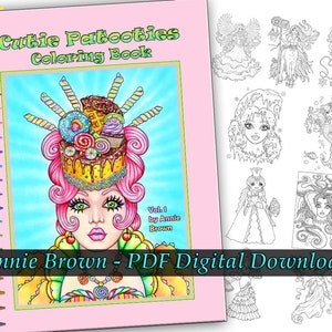 PDF Digital Download Coloring Book, Fairies, Line Art, Cutie Patooties ...