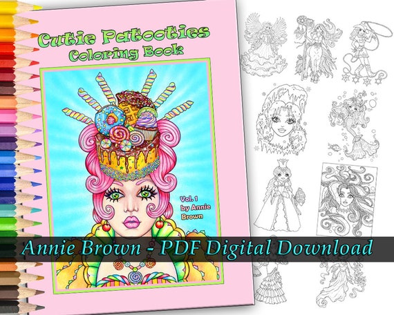 Download Pdf Digital Download Coloring Book Mermaids Fairies Etsy