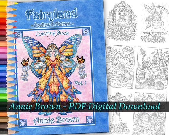 Download Pdf Digital Download Coloring Book Fairies Mermaids Snow Etsy