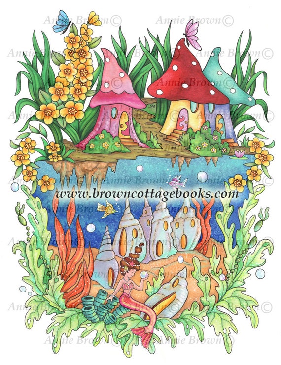 Sea Dragon Mermaid by Annie Brown line art Mermaid coloring page ...