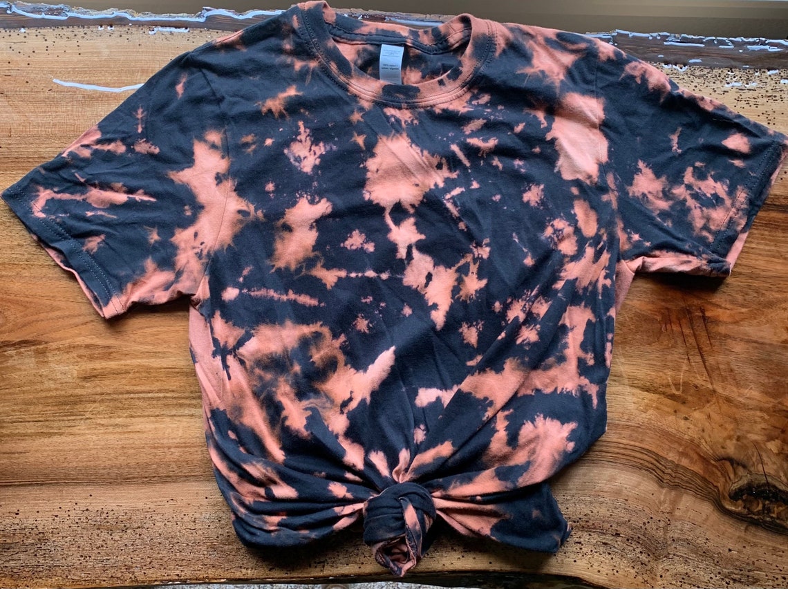 reverse tie dye black shirt