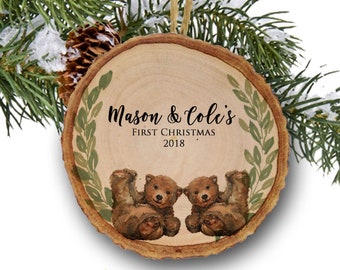 twins first christmas ornament 2018