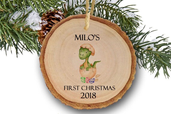 baby's first christmas dinosaur ornament