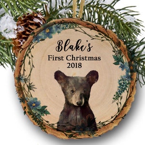 baby's first Christmas ornament / Christmas ornament / first Christmas / baby ornament / baby bear ornament / bear ornament / baby bear