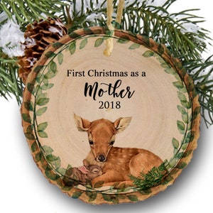 First Christmas as a Mommy Personalized Christmas Ornament New Mother Ornament Baby Deer Keepsake New Parents Ornament New Mother Gift