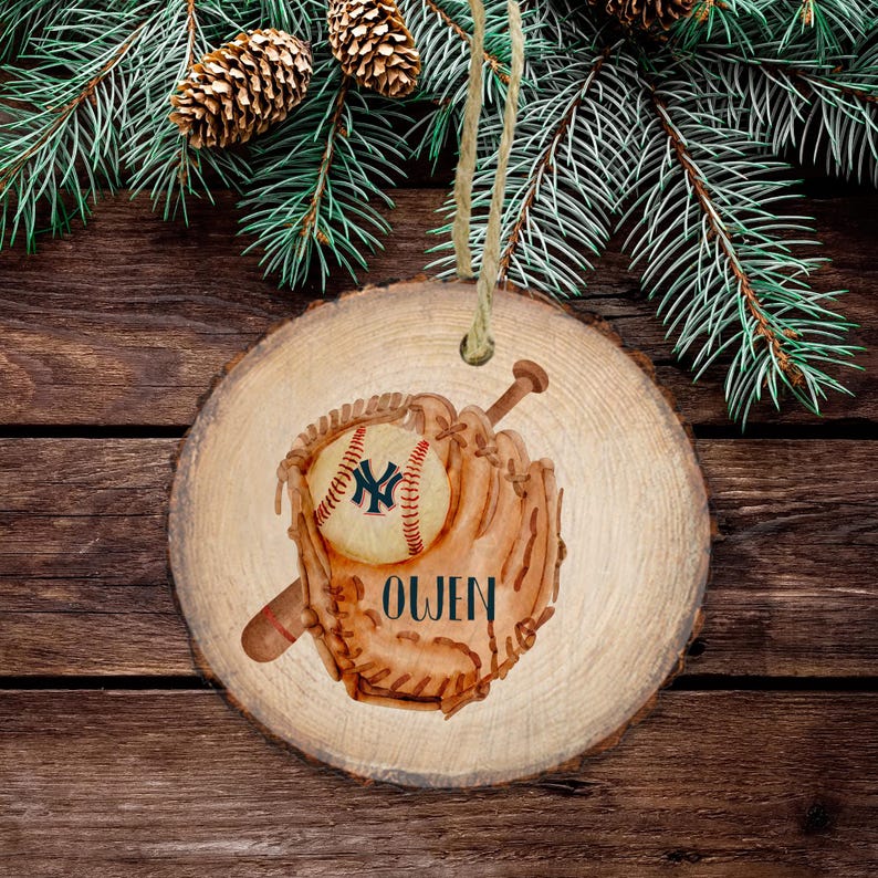 Yankees Ornament, Baseball Gifts, Name Ornament, Personalized Gift Etsy