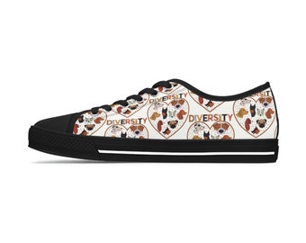 Vielfalt/Verschiedene Hunde/I Love All Dogs - Damen Low Top Sneakers