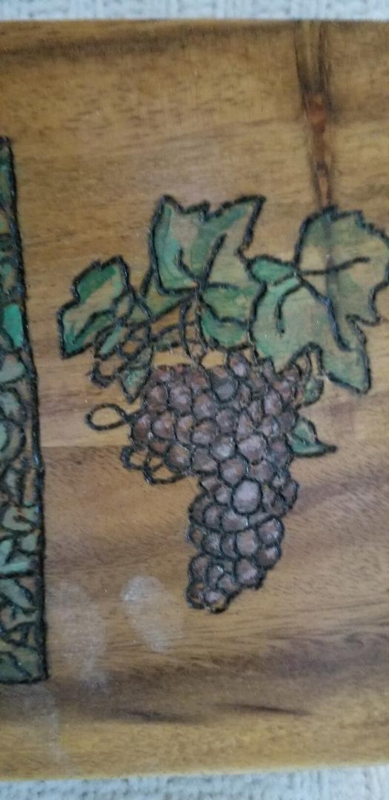 handpainted /& wood burned design makes it a unique way to celebrate wine lovers with compartments perfect for watches or jewelry Napa Style