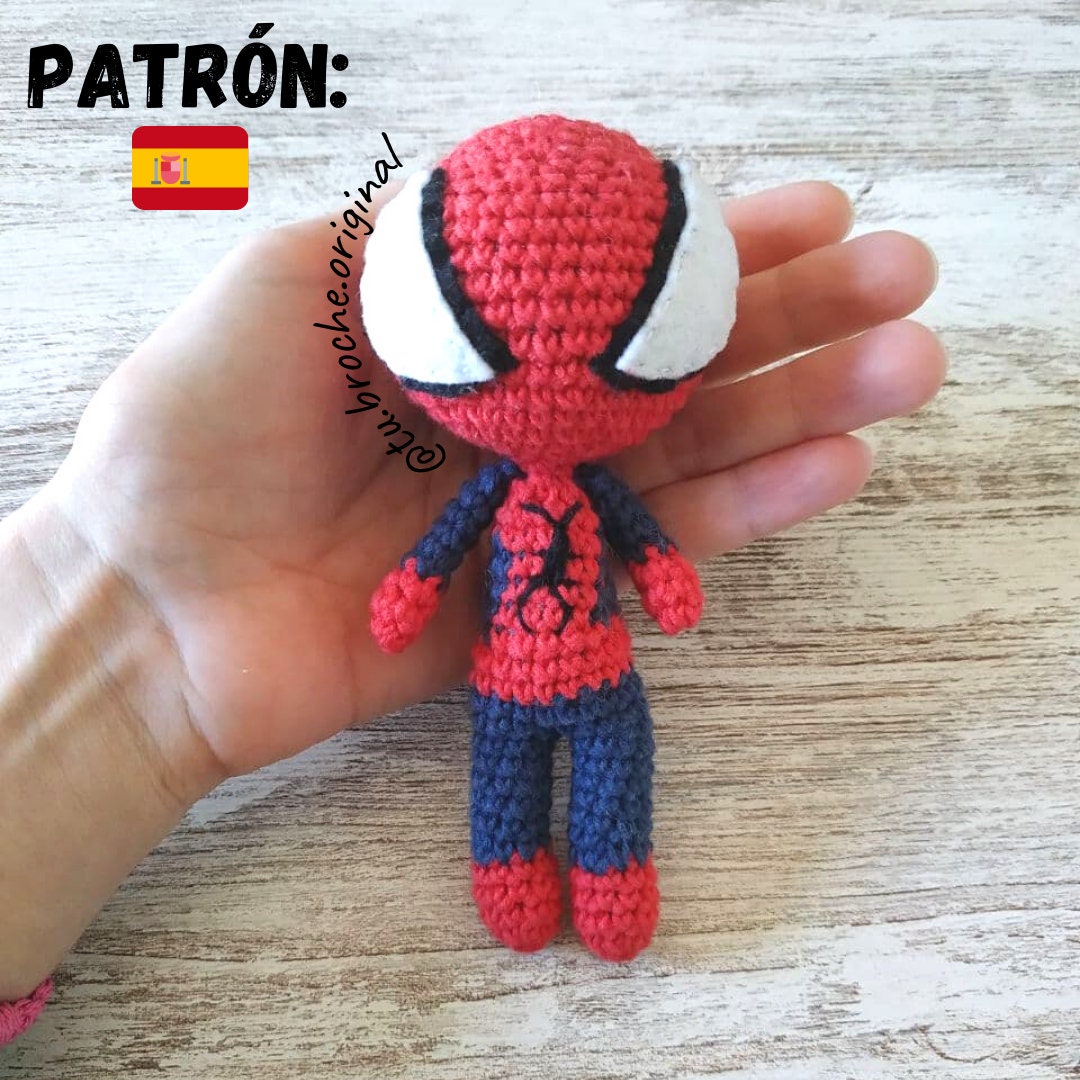 Patrón Crochet Spiderman Amigurumi Spiderman PDF TUTORIAL - Etsy