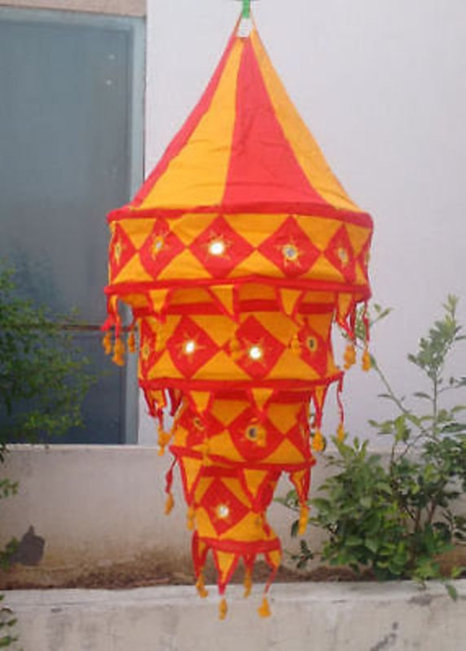 Genuine Indian Lamp Shade Cotton Fabric Lanterns Wedding Decor Etsy