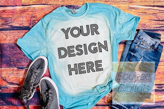 Bleached Gildan Softstyle Heather 