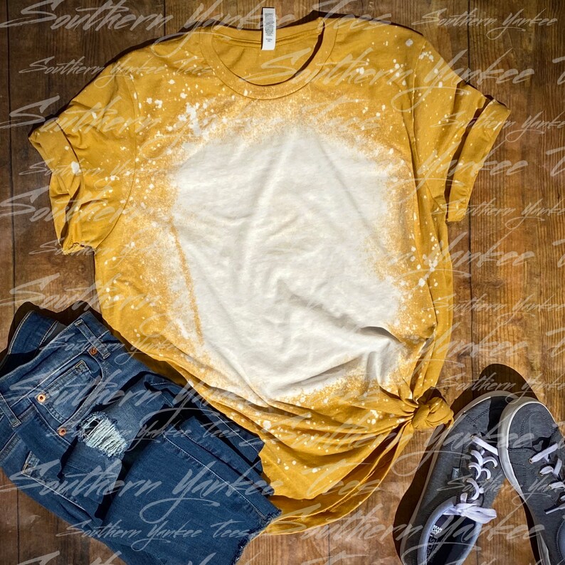 mustard bleached shirt