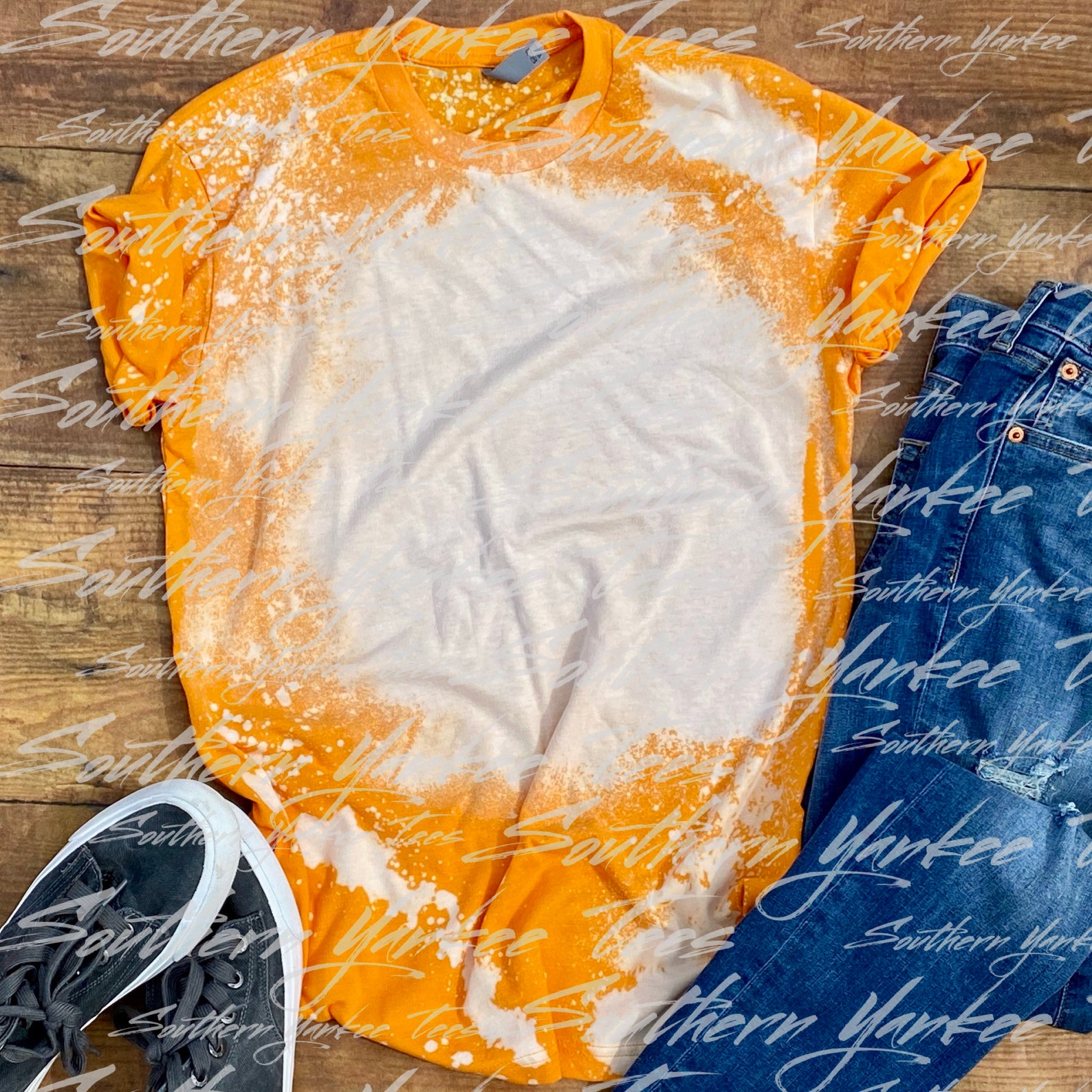 bleached tee mockup