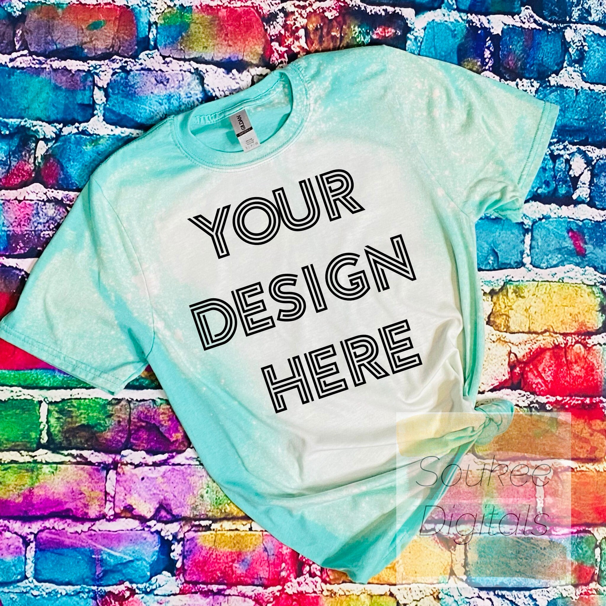 Bleached Gildan Softstyle Heather 