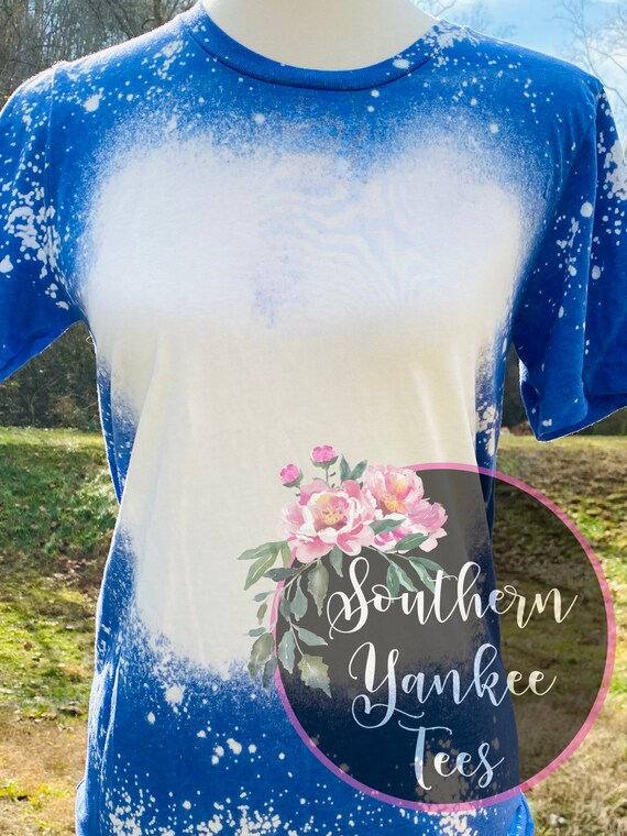 bleached royal blue shirt