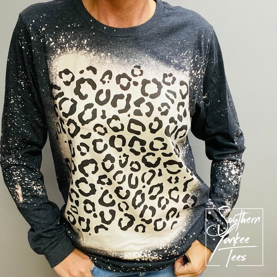 Leopard Print Bleached Long Sleeve 