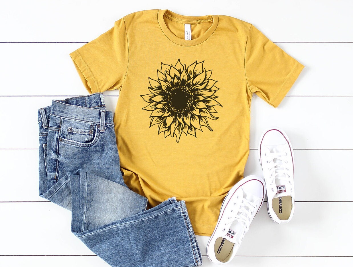 Sunflower Wildflower Shirt Nature Shirts for Women | Etsy