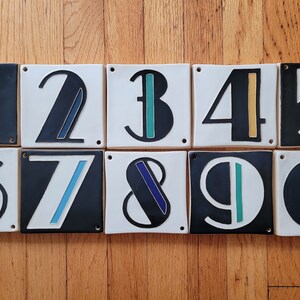 Art Deco Address tiles