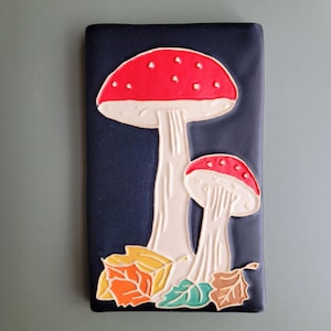 Fly Amanita Mushroom - Carrelage en céramique fait main