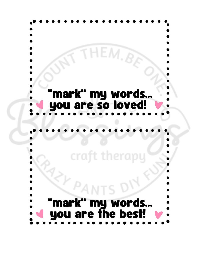 Printable Paperclip Bookmark Gift Card. Teacher Appreciation & Mom Etsy