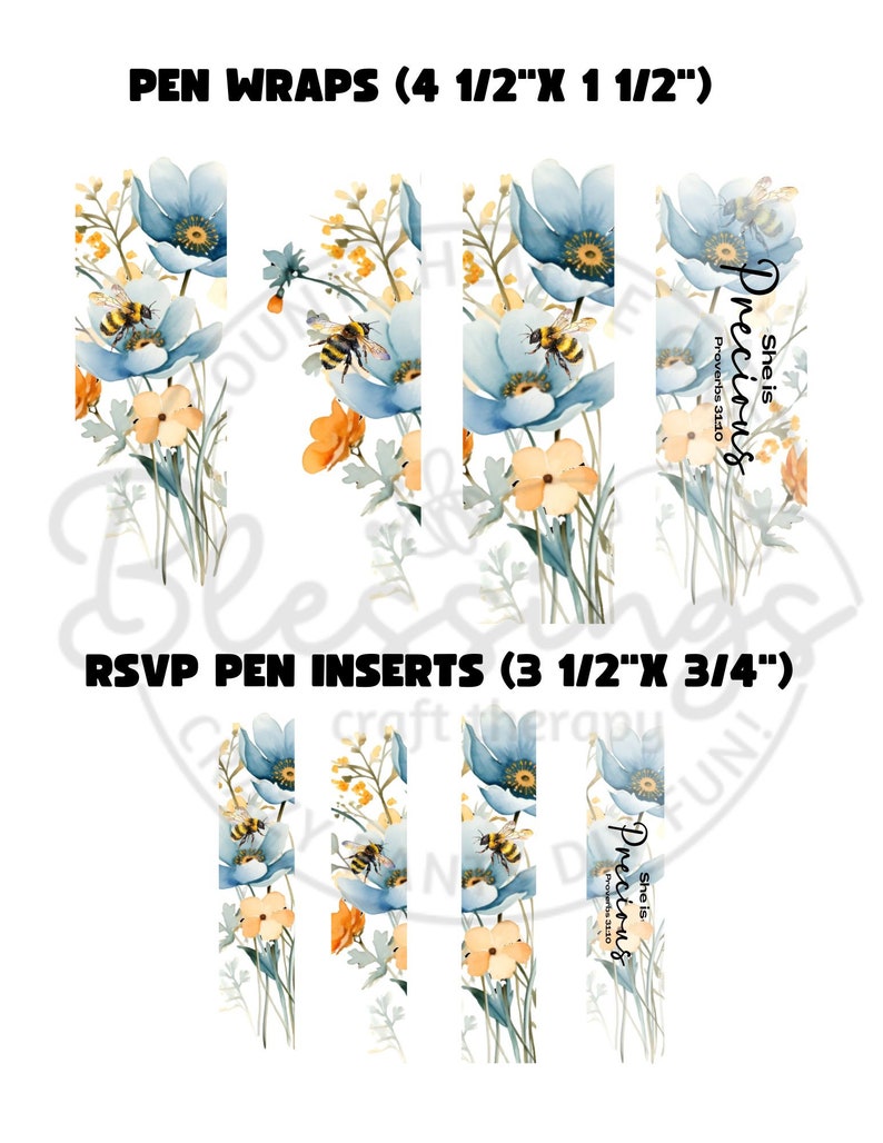 Proverbs 31 Woman Bees & Wildflowers Printable PDF Composition Notebook ...