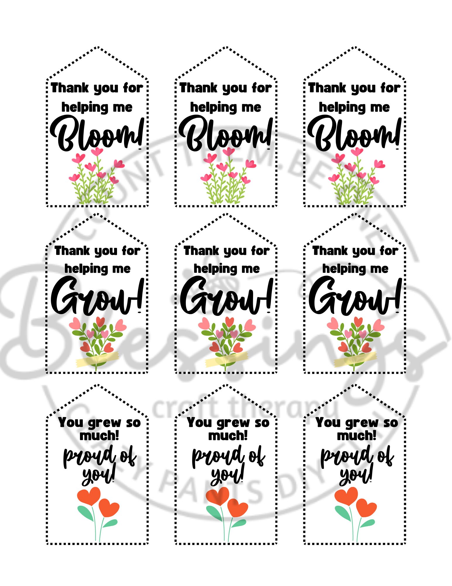 Teacher Appreciation Gift Tags PDF Printable - Etsy