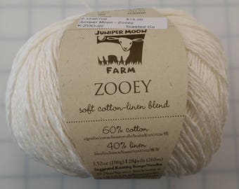 Juniper Moon Farm cotton linen yarn Sea Salt :Zooey #01: