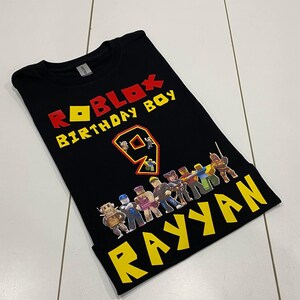 Personalised Roblox Birthday Theme Family Matching Shirt - Jolly