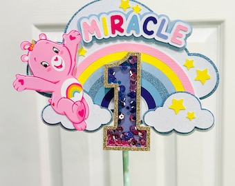 Adorno para tarta con forma de osito cariñoso, adornos para tarta personalizados