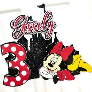 Minnie Mouse cake topper, custom Minnie Mouse cake topper, birthday cake topper